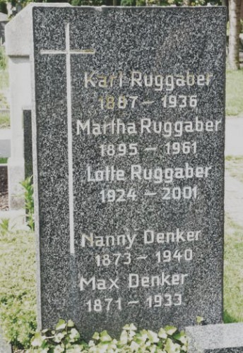 Karl Ruggabers Grab befindet sich auf dem Cannstatter Steigfriedhof in der Abteilung 016, Reihe 3, Nr. 11